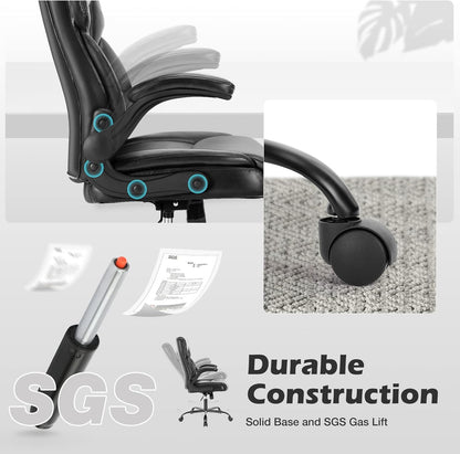 Ergonomic Adjustable Computer Desk Chairs with High Back Flip-up Armrests 2892