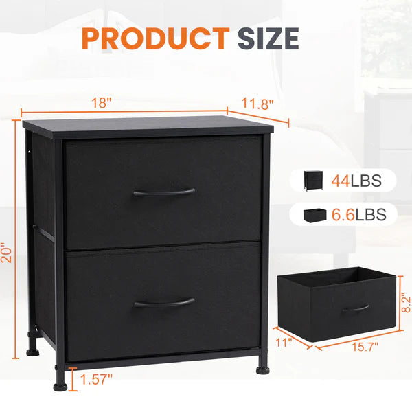 2 Piece Nightstand Set 2BC