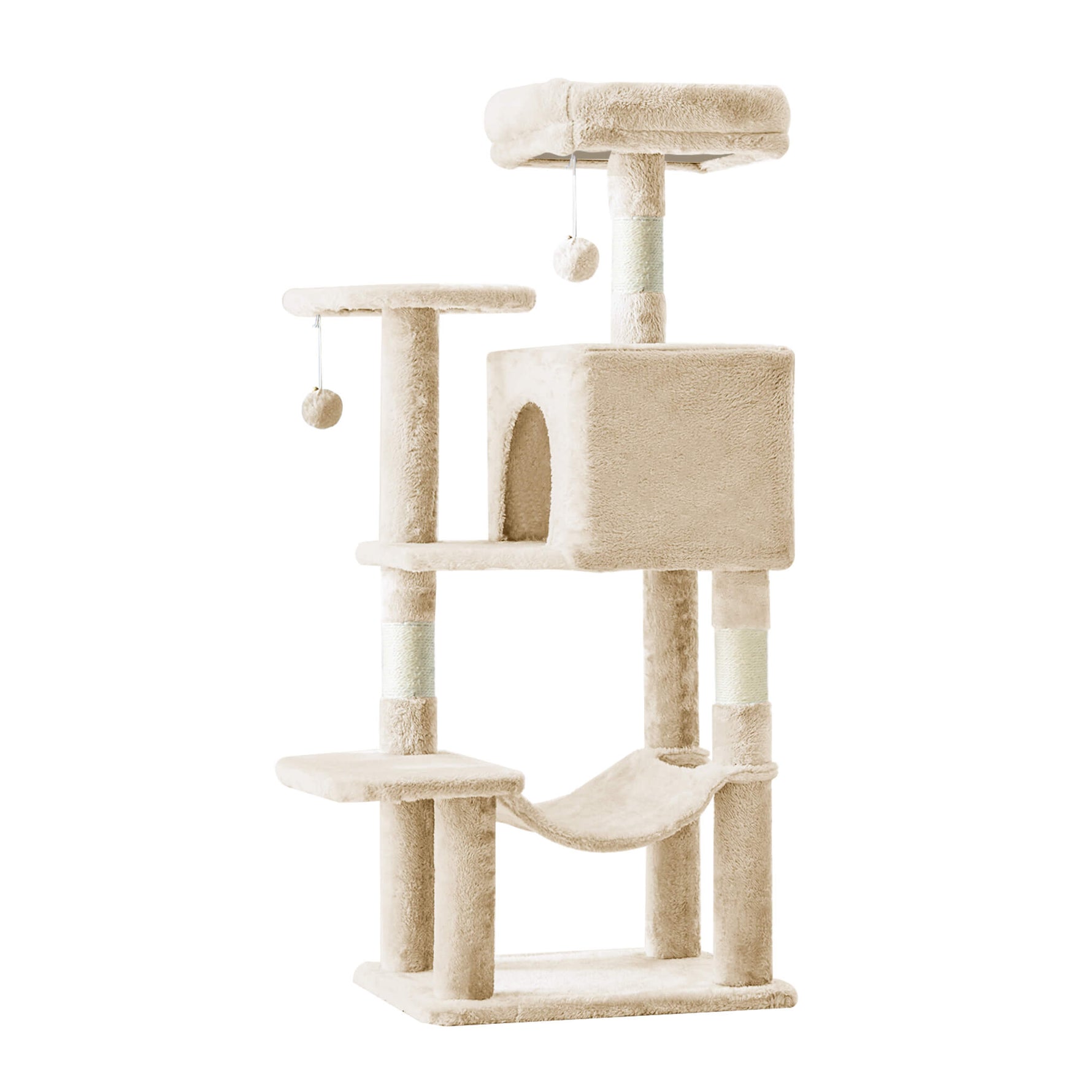 StockMAX 44" Muti-functional Cat Tree Tower with Sisal Scratcing Post and Condo