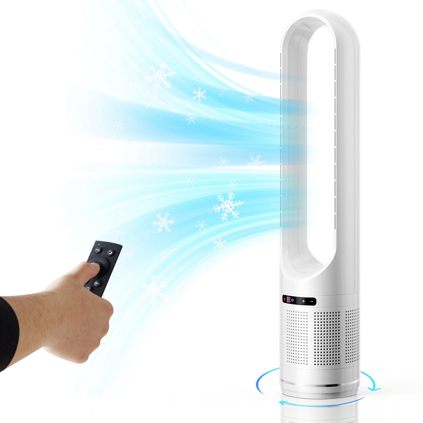 StockMAX Bladeless Tower Fan ，80° Oscillation Quiet Cooling Fan
