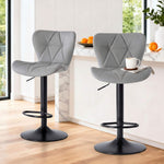 StockMAX Faux Leather Diamond-Quilted Bar Stool-set of 2