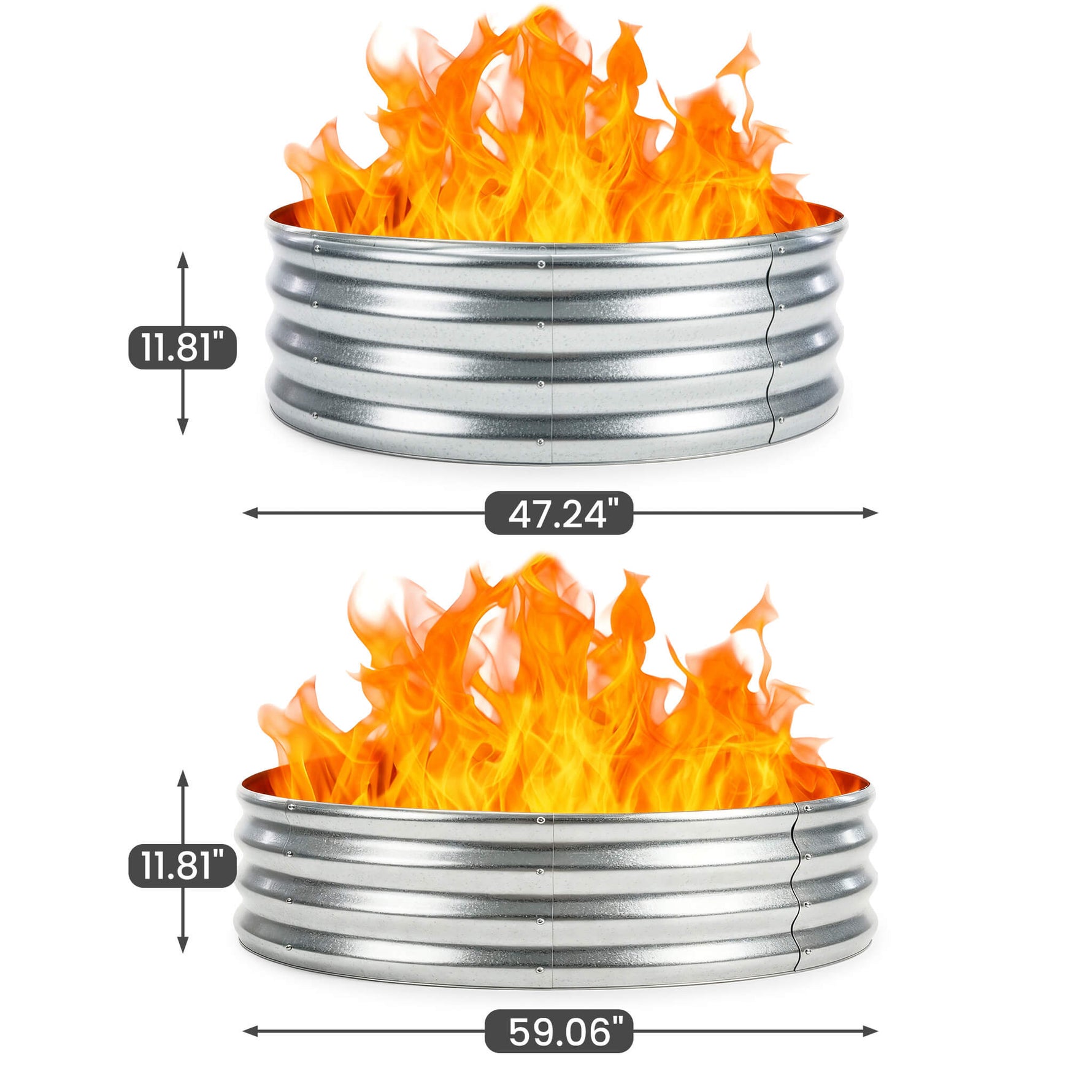 StockMAX 4FT Diameter Multi-Functional Camp Fire Ring Pit