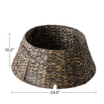 Hand-woven Christmas tree skirt Foldable -Tool-Free-Wrought Iron