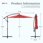 StockMAX Patio Umbrella, Outdoor Table Umbrella with Tilt and Crank