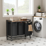 StockMAX Rolling Laundry Basket with Shelf with Multiple Drawers