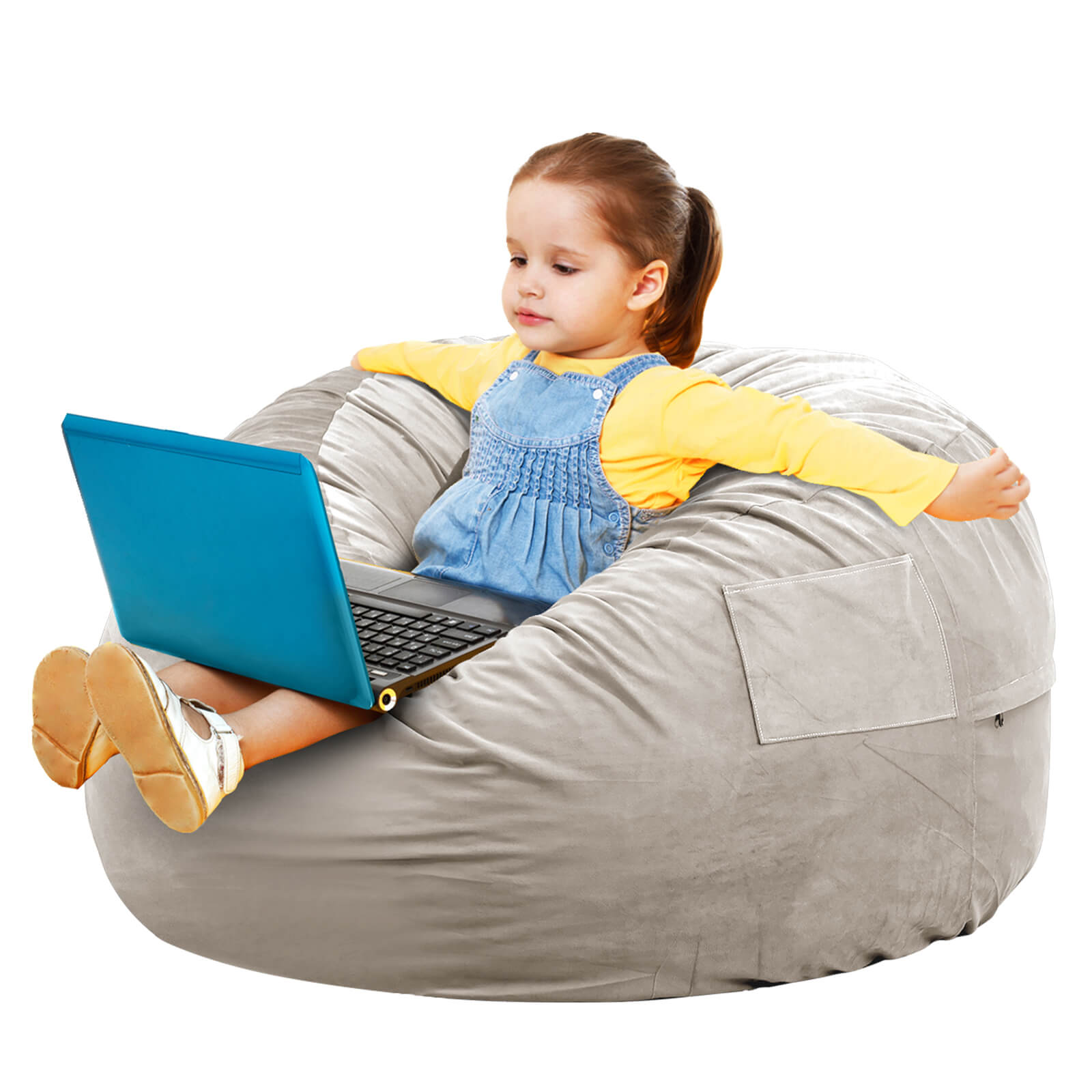 StockMAX Adult Universal Bean Bag Chair-Round & Cozy Comfort