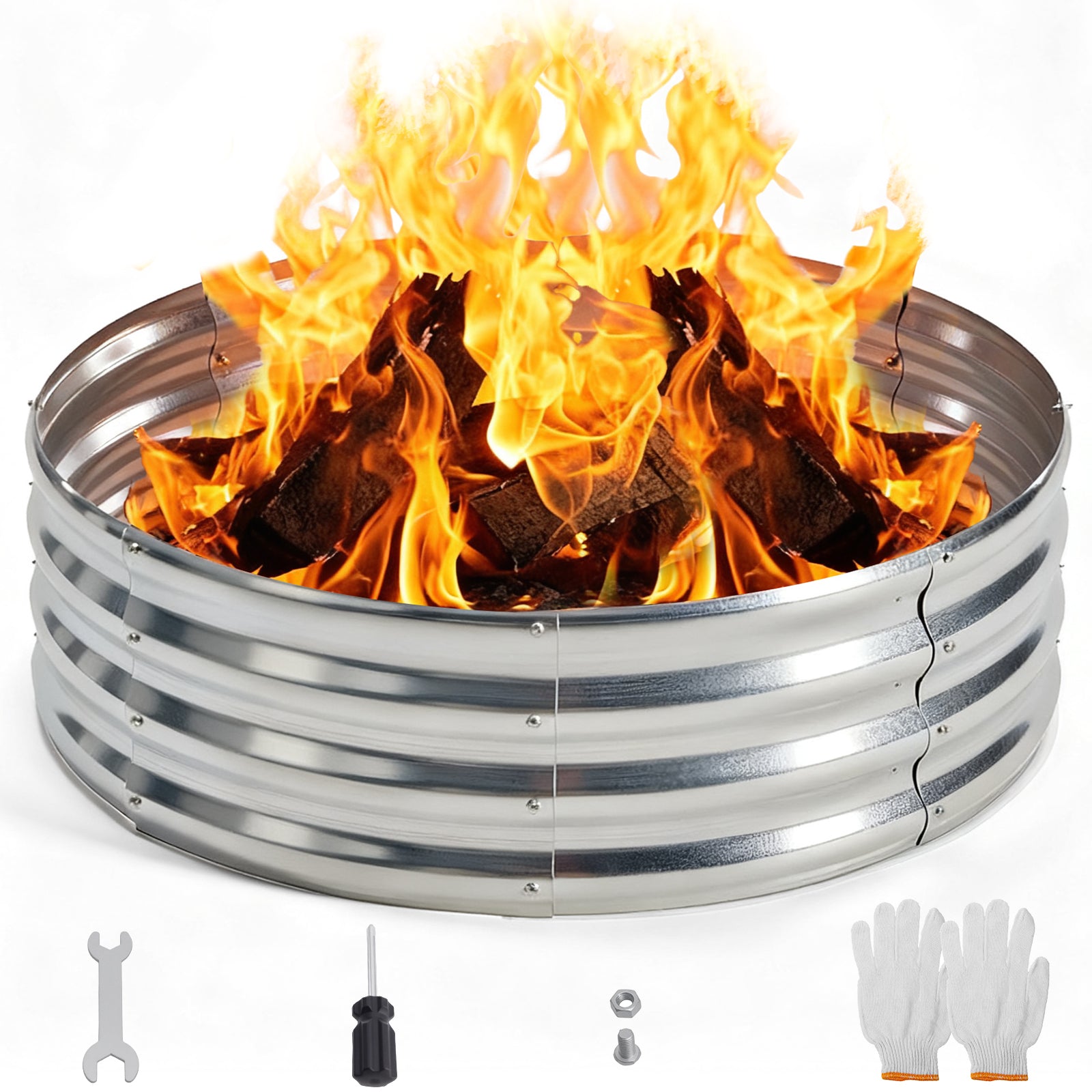 StockMAX 4FT Diameter Multi-Functional Camp Fire Ring Pit