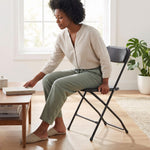 StockMAX Lightweight Plastic Folding Chair for Indoor & Outdoor Use（4-Piece Set）