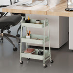 StockMAX 3-Tier Rolling Storage Cart with Lockable Wheels