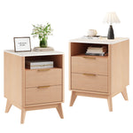 StockMAX Nightstand with AC Outlets – Mid-Century Design