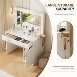 StockMAX Makeup Vanity Desk with Oversized LED Mirror