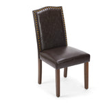 StockMAX Wooden Dining Chair with Leather Cushion for Dining Room