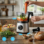 StockMAX 8-Cup Food Processor, Vegetable Chopper with accessories