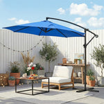 StockMAX 10ft Cantilever Patio Umbrella with Crank Lift Mechanism for Garden, Backyard, Poolside