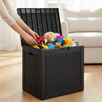 StockMAX 31 Gallon Resin Deck Box, Lockable Patio Storage Box