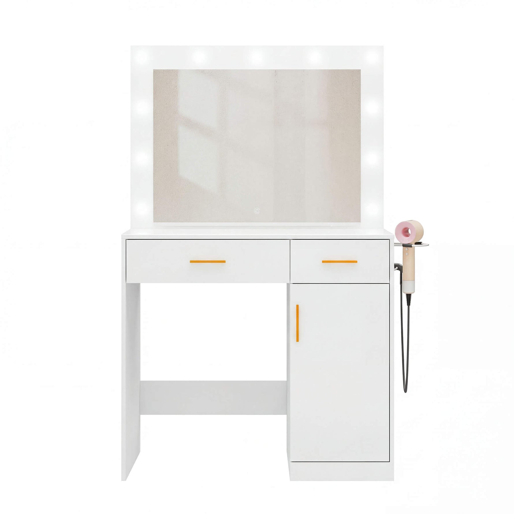 StockMAX Makeup Vanity Desk with Oversized LED Mirror