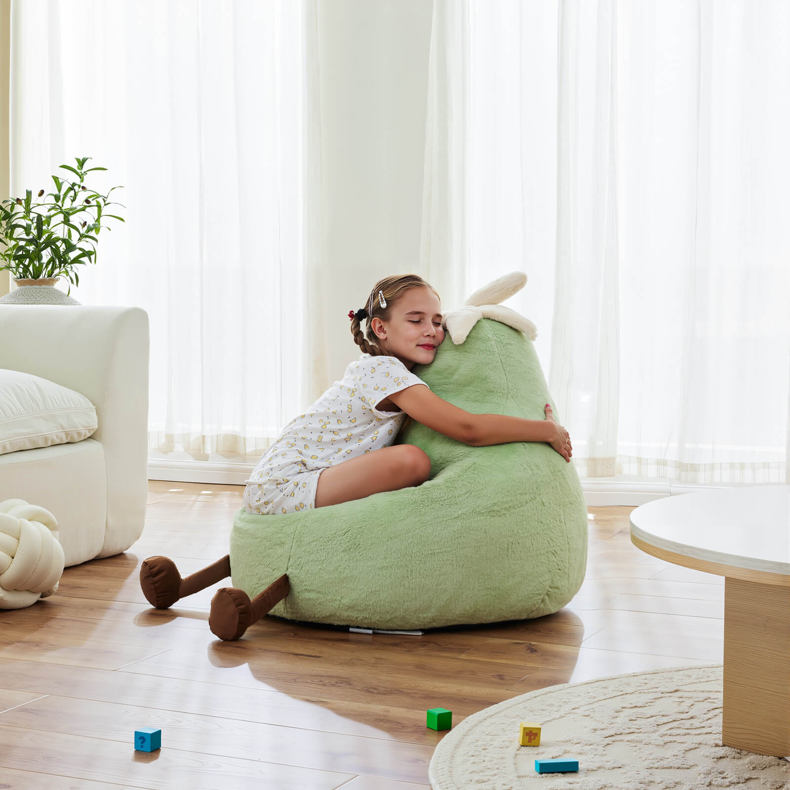 StockMAX Eggplant Bean Bag Chair – Soft ＆ Supportive
