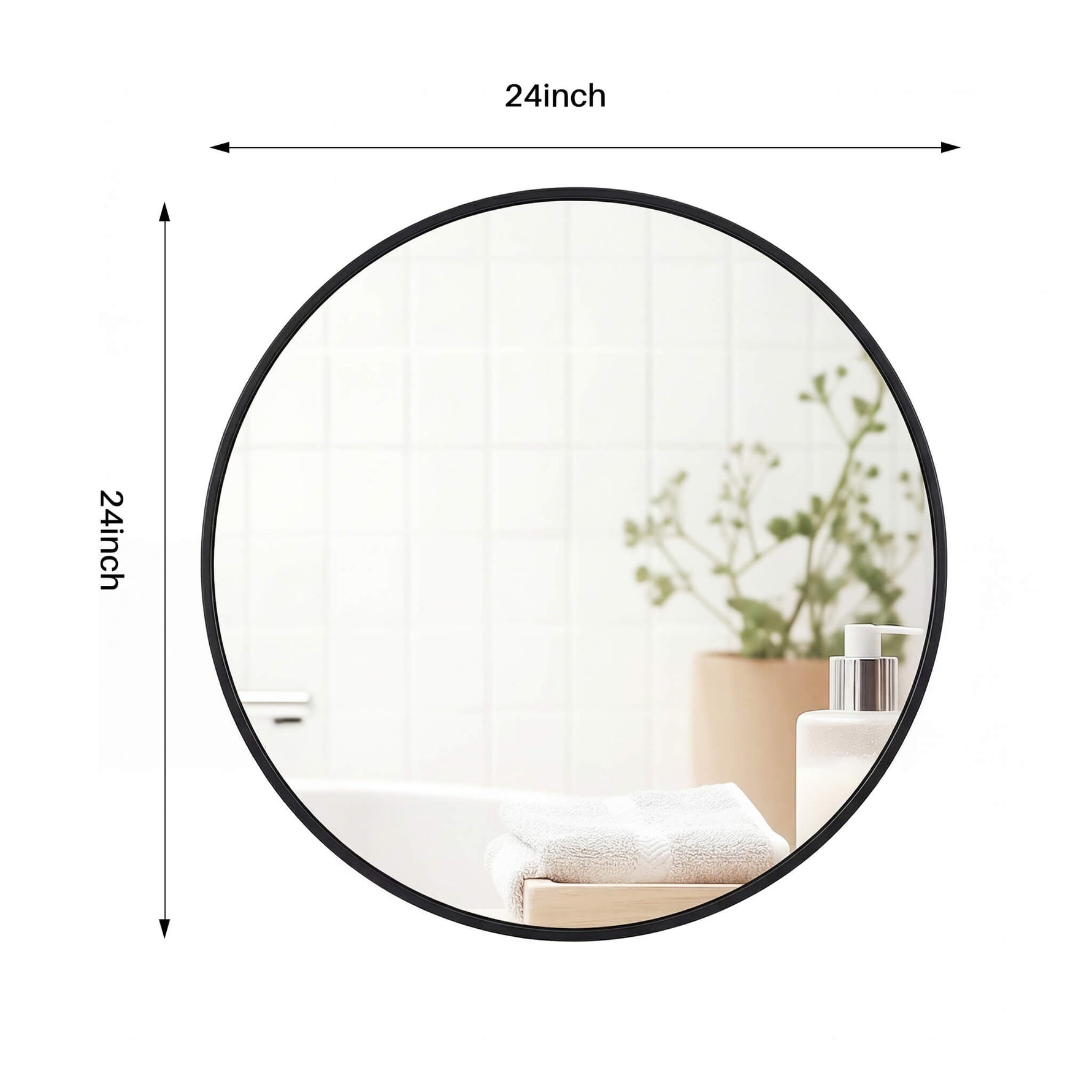 StockMAX Elegant Round Wall Mirror for Home