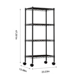 StockMAX Heavy Duty Rolling Wire Storage Shelves for Kitchen/Pantry/Basement