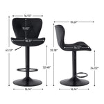 StockMAX Faux Leather Diamond-Quilted Bar Stool-set of 2