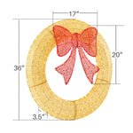 StockMAX Illuminated Christmas Wreath - Outdoor Holiday Decor with Remote