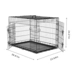 StockMAX Dog Crate Double Door with Divider Foldable Indoor/Outdoor