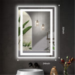 StockMAX Rectangular LED Bathroom Mirror with Anti-Fog & Touch Control