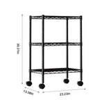 StockMAX Heavy Duty Rolling Wire Storage Shelves for Kitchen/Pantry/Basement