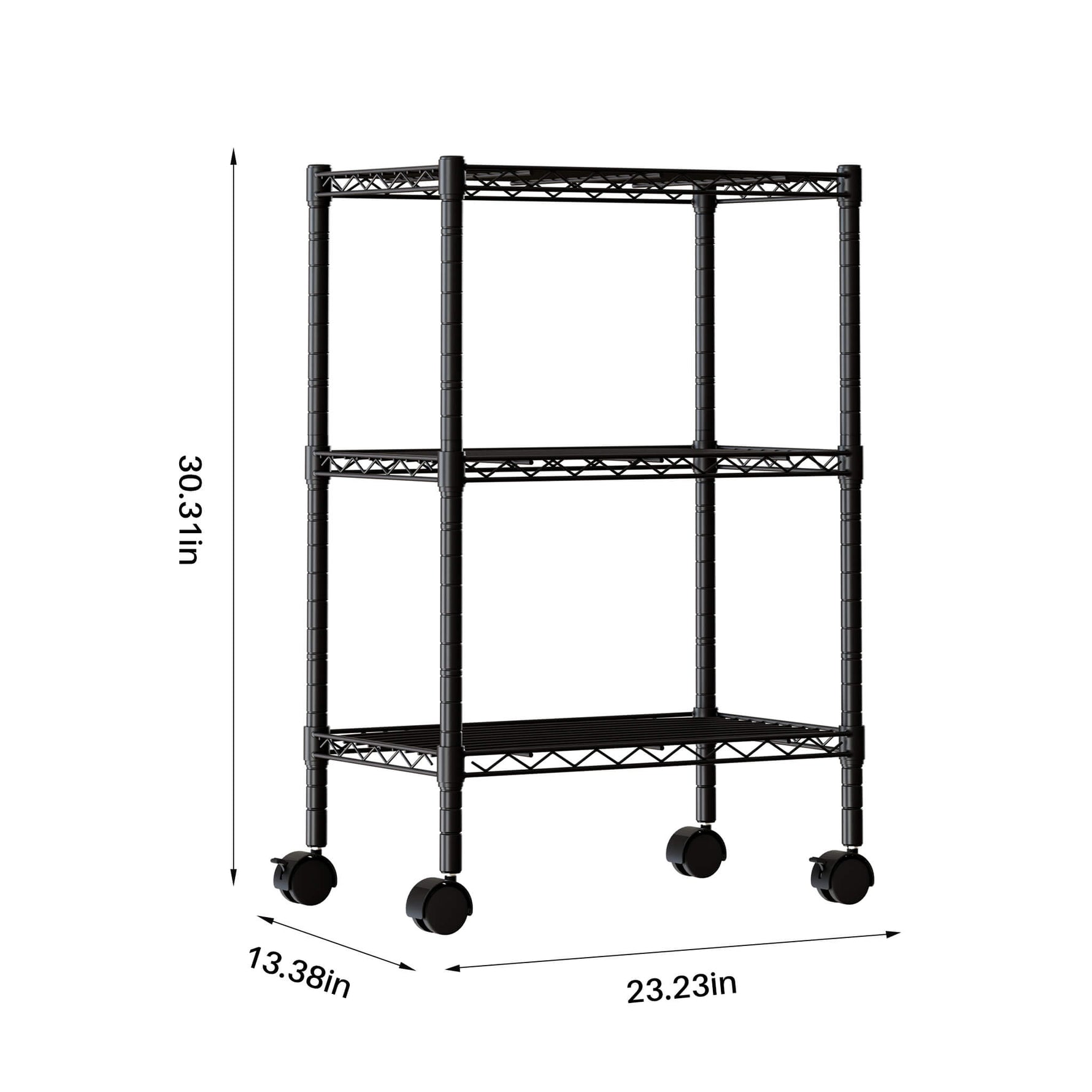 StockMAX Heavy Duty Rolling Wire Storage Shelves for Kitchen/Pantry/Basement