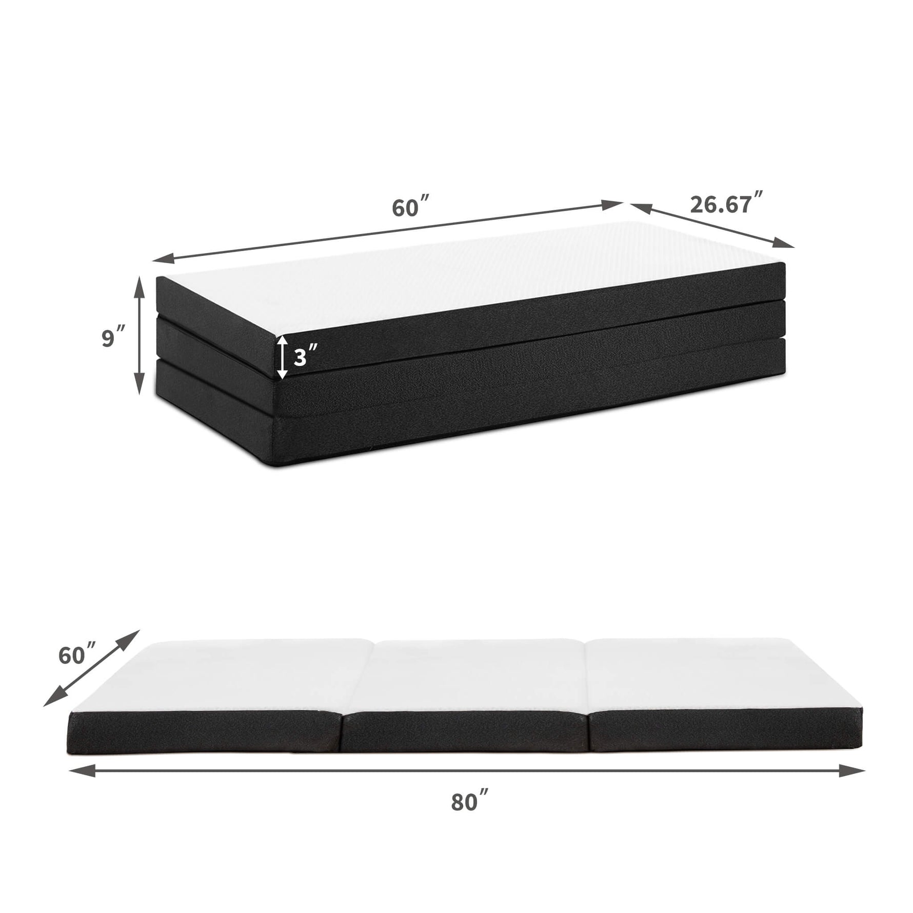 StockMAX Mattress Foldable for Bedroom for a Good Night's Sleep(3IN)