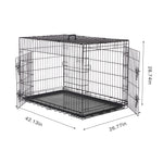 StockMAX Dog Crate Double Door with Divider Foldable Indoor/Outdoor