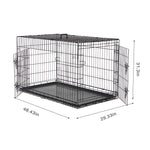 StockMAX Dog Crate Double Door with Divider Foldable Indoor/Outdoor