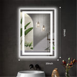 StockMAX Rectangular LED Bathroom Mirror with Anti-Fog & Touch Control