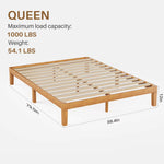 StockMAX Minimalist Solid Wood Bed Frame for Bedroom
