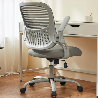 Mid-Back Mesh Rolling Work Swivel Chairs with Adjustable Arms 3718