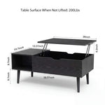 StockMAX Coffee Table Liftable with Storage for Living Room