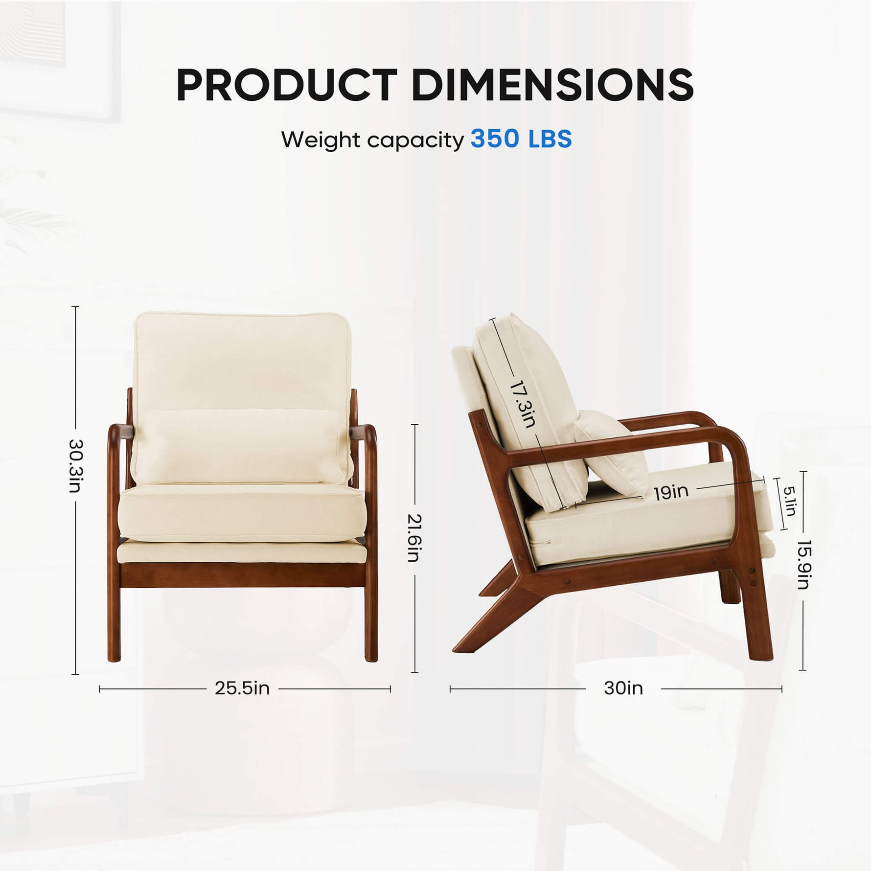 StockMAX Mid Century Modern Recliner for Living Room