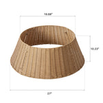 Hand-woven Christmas tree skirt Foldable -Tool-Free-Wrought Iron