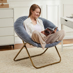 StockMAX Foldable Saucer Moon Chair for Living Room