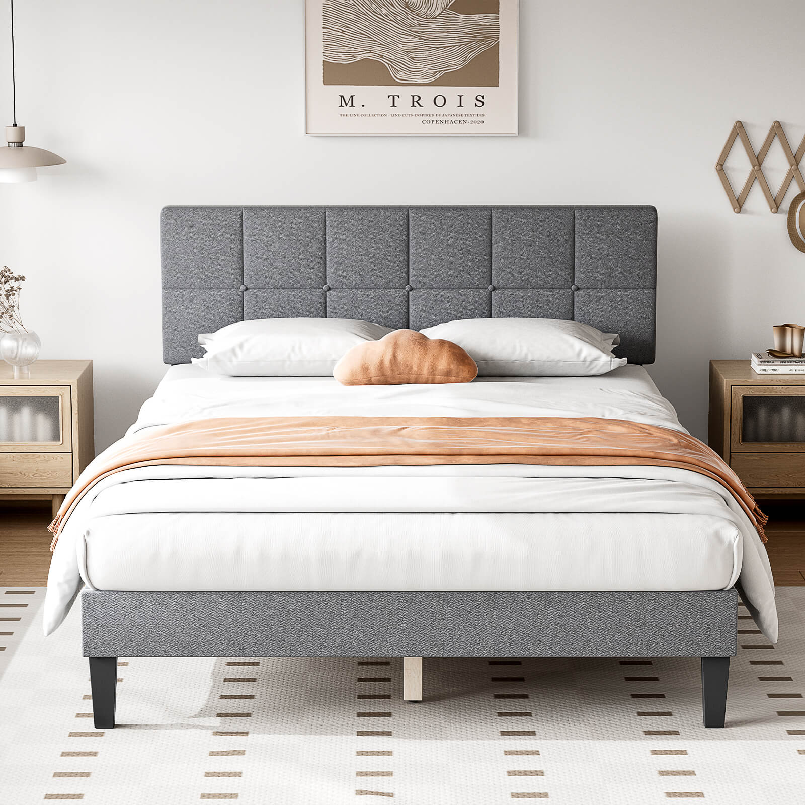 StockMAX Bed Frame with Headboard for Bedroom