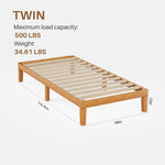 StockMAX Minimalist Solid Wood Bed Frame for Bedroom