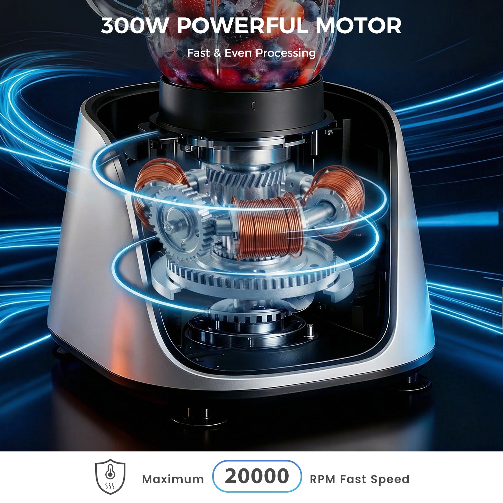 StockMAX 8-Cup Food Processor, Vegetable Chopper with accessories