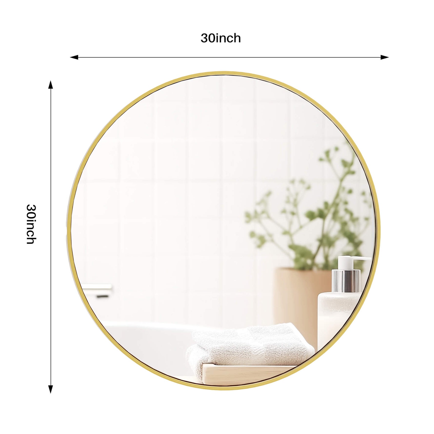 StockMAX Elegant Round Wall Mirror for Home