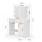 StockMAX Makeup Vanity Desk with Oversized LED Mirror