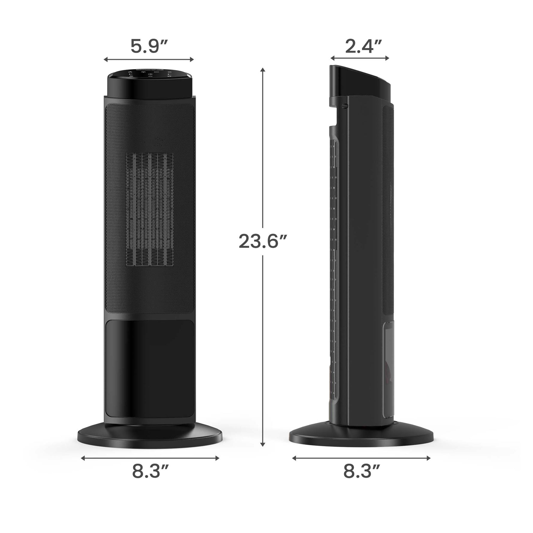StockMAX HaloFlame Electric Fireplace Tower Heater