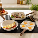 StockMAX 17-Piece Non-Stick Cookware Set with Detachable Handles