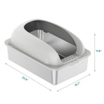 StockMAX Stainless Steel Cat Litter Box with Scoop & Double-Layer Mat