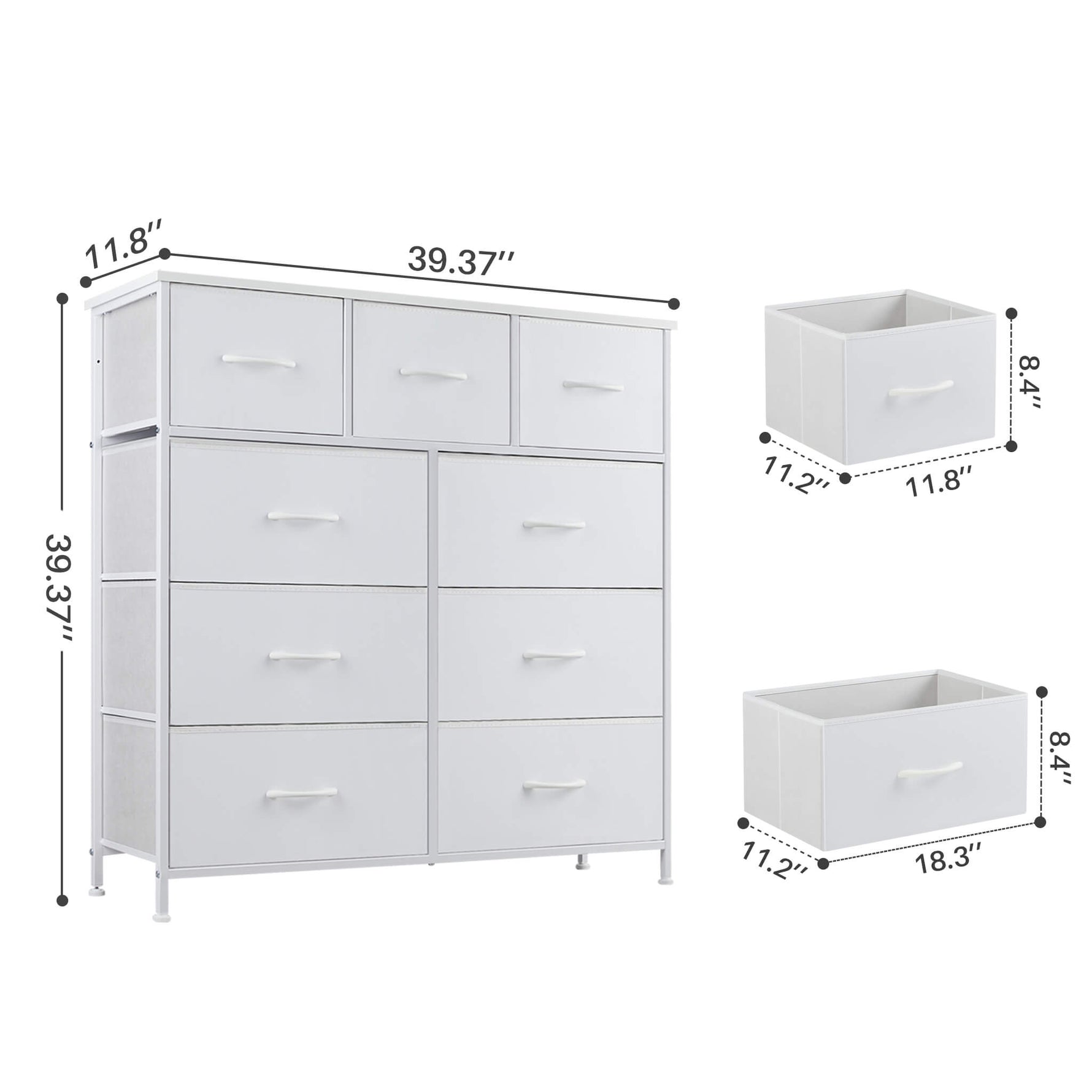 StockMAX Storage Cabinet with 9 Fabric Drawer For Children's Room