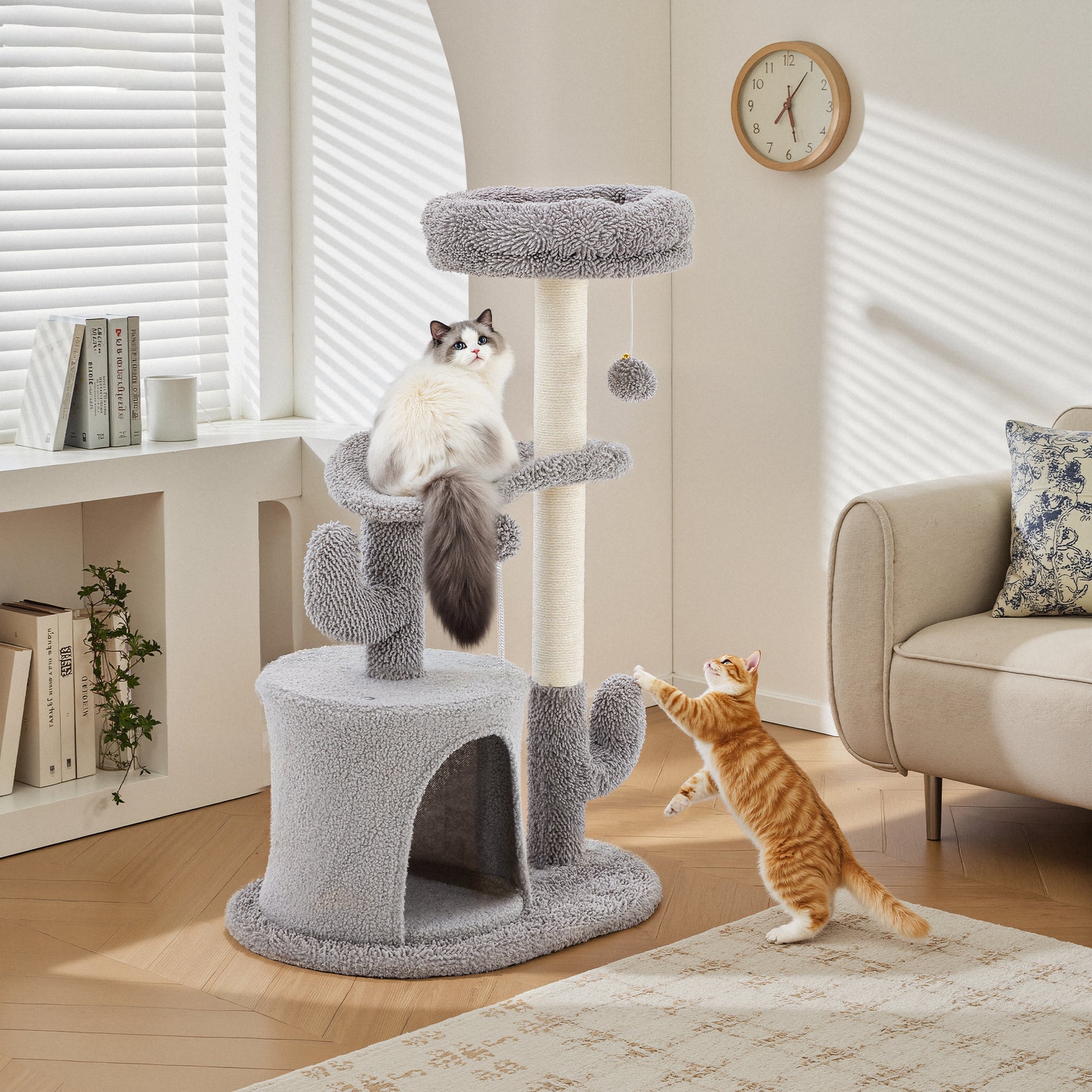 StockMAX 33" Small Plush Cat Tree Tower with Condo