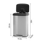 StockMAX 21 Gallon Step-On Trash Can with Lid for Kitchen and Home Use